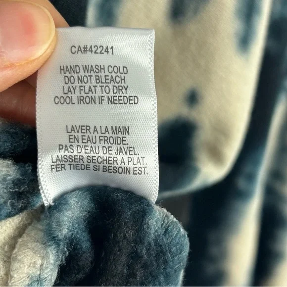 Young Fabulous & Broke Juliette Tye Dye Blue Safari Oversize Sweatshirt Size XS - Picture 7 of 8